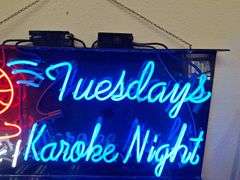 Karoke Night Neon Sign (works)