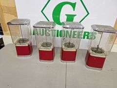 (4) Gumball Machines all one money (No Keys)