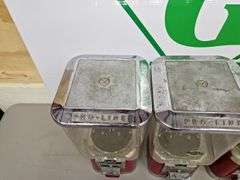 (4) Gumball Machines all one money (No Keys)