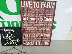 (4) Farm Signs all one money