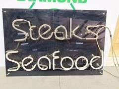 Steak & Seafood Neon Light