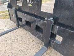 NEW Quick Attach 42'' Pallet Forks with 6ft WIDE FRAME Taxable USA made