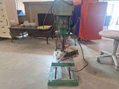 Table Top Drill Press with vise (runs) Taxable  (green)