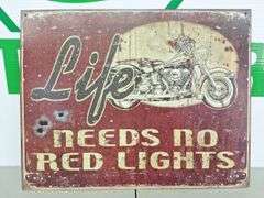 Metal Red Light Life Sign