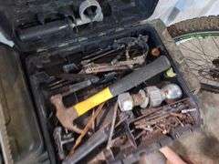 Tool Cases with various tools inside ,Tools that do not run,Bike & Spray Guns