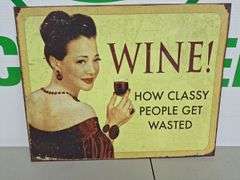Metal Wine Sign