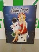 Metal Lady Luck Sign