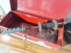 Red Metal Toolbox & Tools