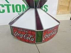 Stain Glass Coca-Cola Hanging Light