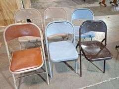 (6) Metal Folding Chairs all one money