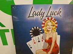 Metal Lady Luck Sign