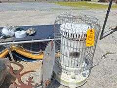 Coleman Lantern -- Coleman Sleeping Bag -- Cot -- White  Kerosene Heater all one money