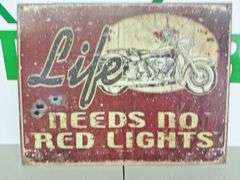 Metal Red Light Life Sign