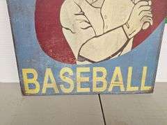 Metal 5ct Baseball Sign