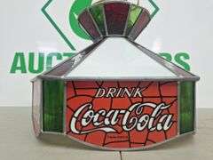 Stain Glass Coca-Cola Hanging Light