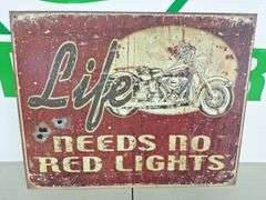 Metal Red Light Life Sign