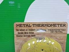 Metal Beware of Owner Thermometer