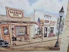 Barber Shop Picture & Frame