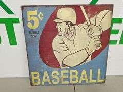 Metal 5ct Baseball Sign