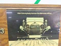 Mercedes Wooden Clock