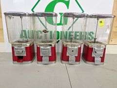 (4) Gumball Machines all one money (No Keys)