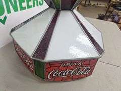 Stain Glass Coca-Cola Hanging Light