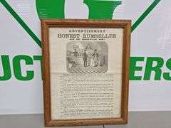 Advertisement Honest Rumsellers Sign (read the rules on sign before Bidding it's a little edgy)