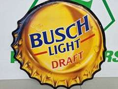 Metal Busch Light Draft Sign