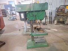 Table Top Drill Press with vise (runs) Taxable  (green)