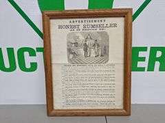Advertisement Honest Rumsellers Sign (read the rules on sign before Bidding it's a little edgy)