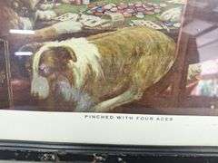 (3) Poker Playing Dog Pictures & Frames