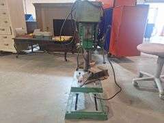 Table Top Drill Press with vise (runs) Taxable  (green)