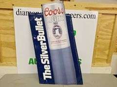 Metal Coors Light Silver Bullet Sign