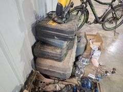 Tool Cases with various tools inside ,Tools that do not run,Bike & Spray Guns