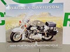 Metal Harley Police Sign