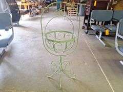 Metal Flower Hanging Basket with Stand
