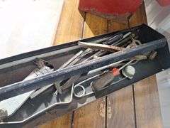 Red Metal Toolbox & Tools
