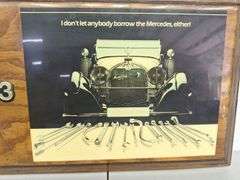 Mercedes Wooden Clock
