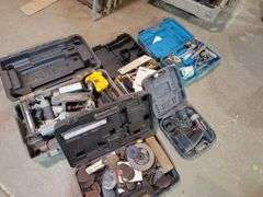 Tool Cases with various tools inside ,Tools that do not run,Bike & Spray Guns