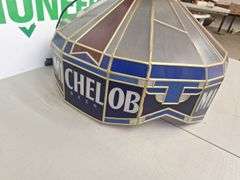 Michelob Hanging Light (new globe for inside)