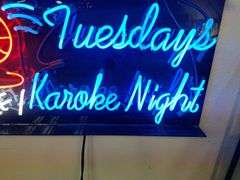 Karoke Night Neon Sign (works)