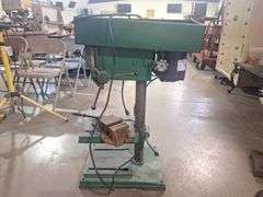 Table Top Drill Press with vise (runs) Taxable  (green)