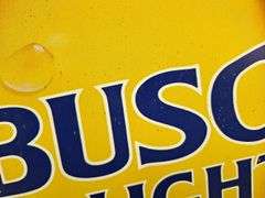 Metal Busch Light Draft Sign