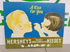 Metal Hershey's Kiss Sign