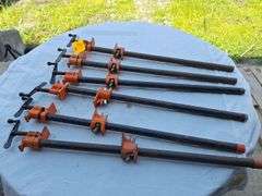 (6) Thirty inch pipe clamps