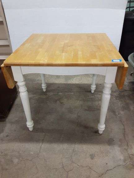 Butcher Block Dining Table with (2) Drop Leaves