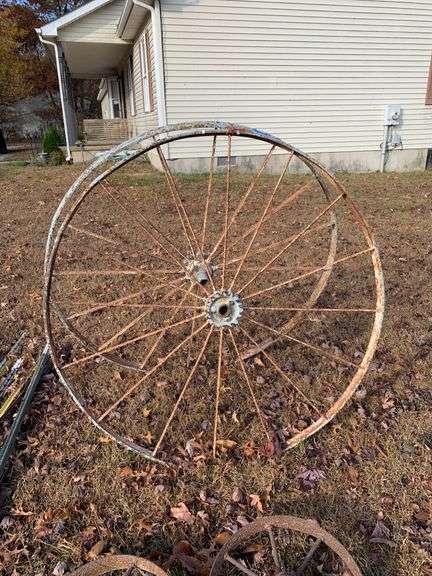 Pair of Antique Wagon Wheels