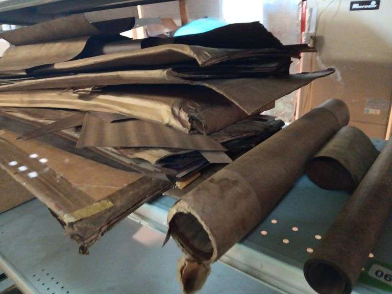 Large Assortment of Rolls and Sheets of Wood Veneer