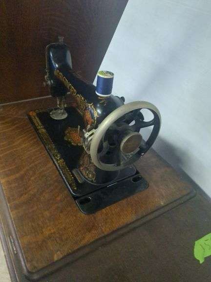 Singer Sewing Machine and Table