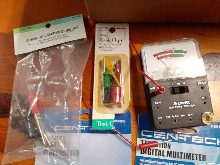 (3) Digital Multi Meters, Battery Tester & Demagnetizer